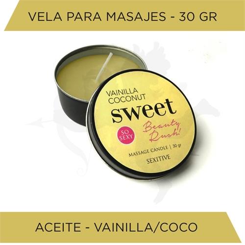 Vela para masajes aroma a vainilla 30gr